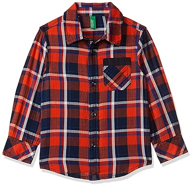 Baby Boys Checkered Regular Fit Shirt