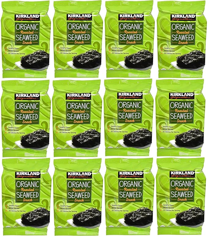 Kirkland Signature Organic Roasted Seaweed Snack Pack Of 12 0 6 Oz Each Amazon Com Grocery Gourmet Food Kirkland Signature Organic Roasted Seaweed Snack Pack Of 12 0 6 Oz Each Amazon Com Grocery Gourmet Food