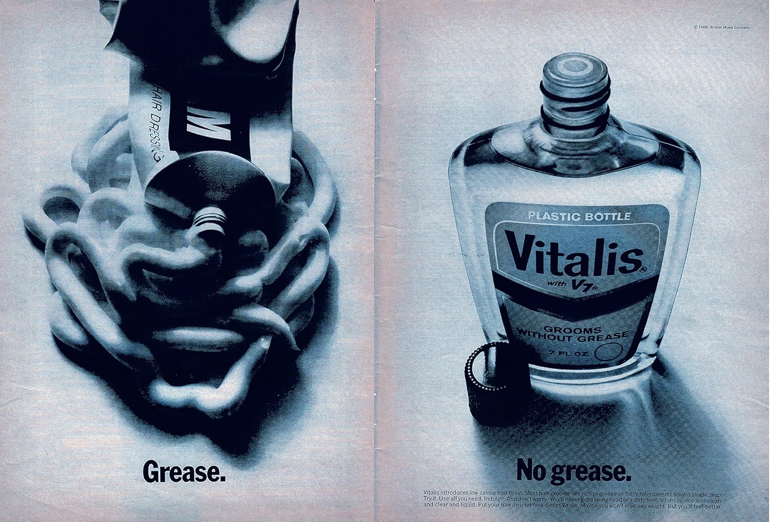 Amazon Com 1968 Brylcream Vitalis Wet Look Greasy Kid Stuff