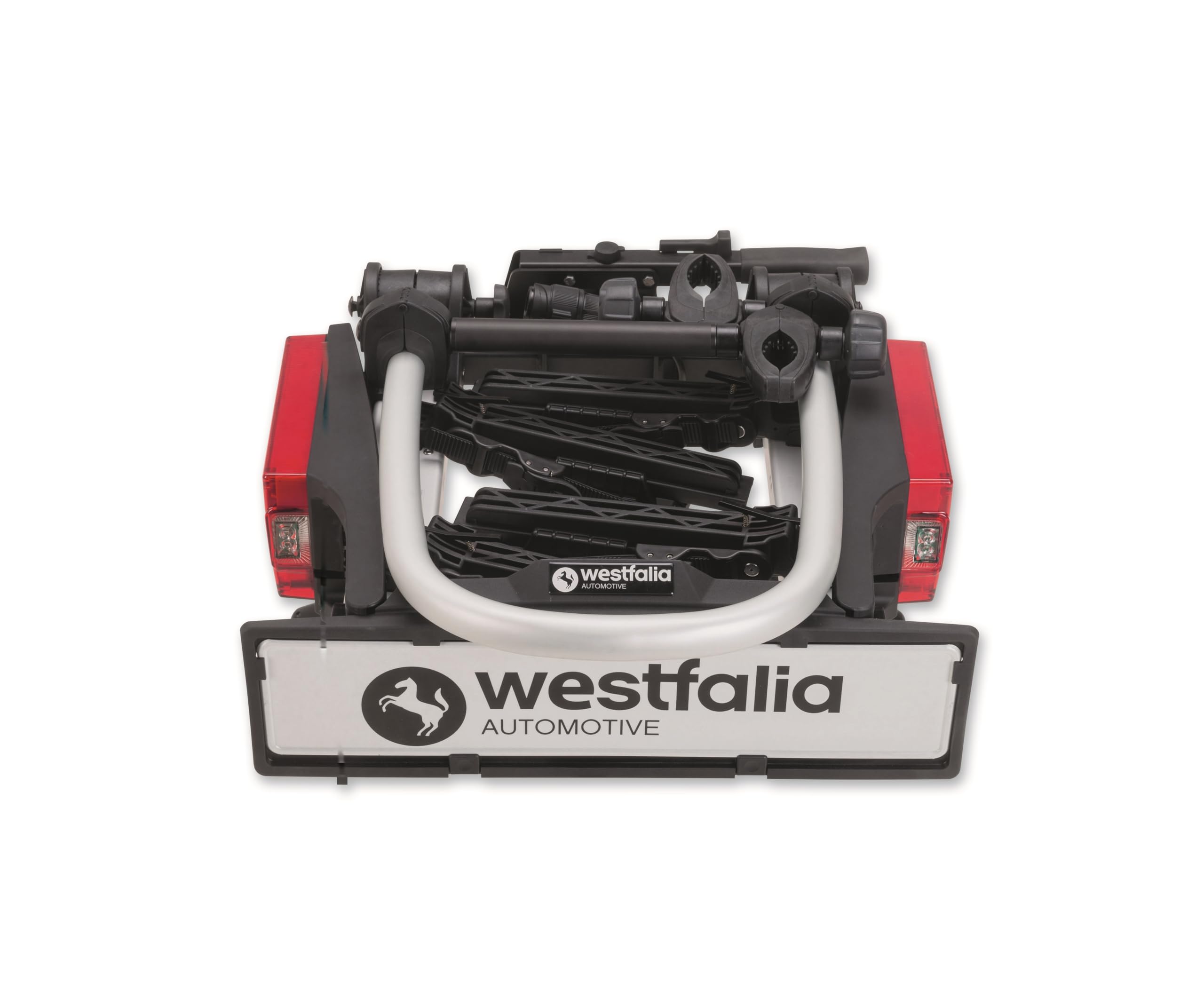 Westfalia Bikelander Fahrradträger für die Anhängerkupplung | Kupplungsträger für 2 Fahrräder | E-Bike geeignet | zusammenklappbar | LED-Hybrid-Leuchten 2