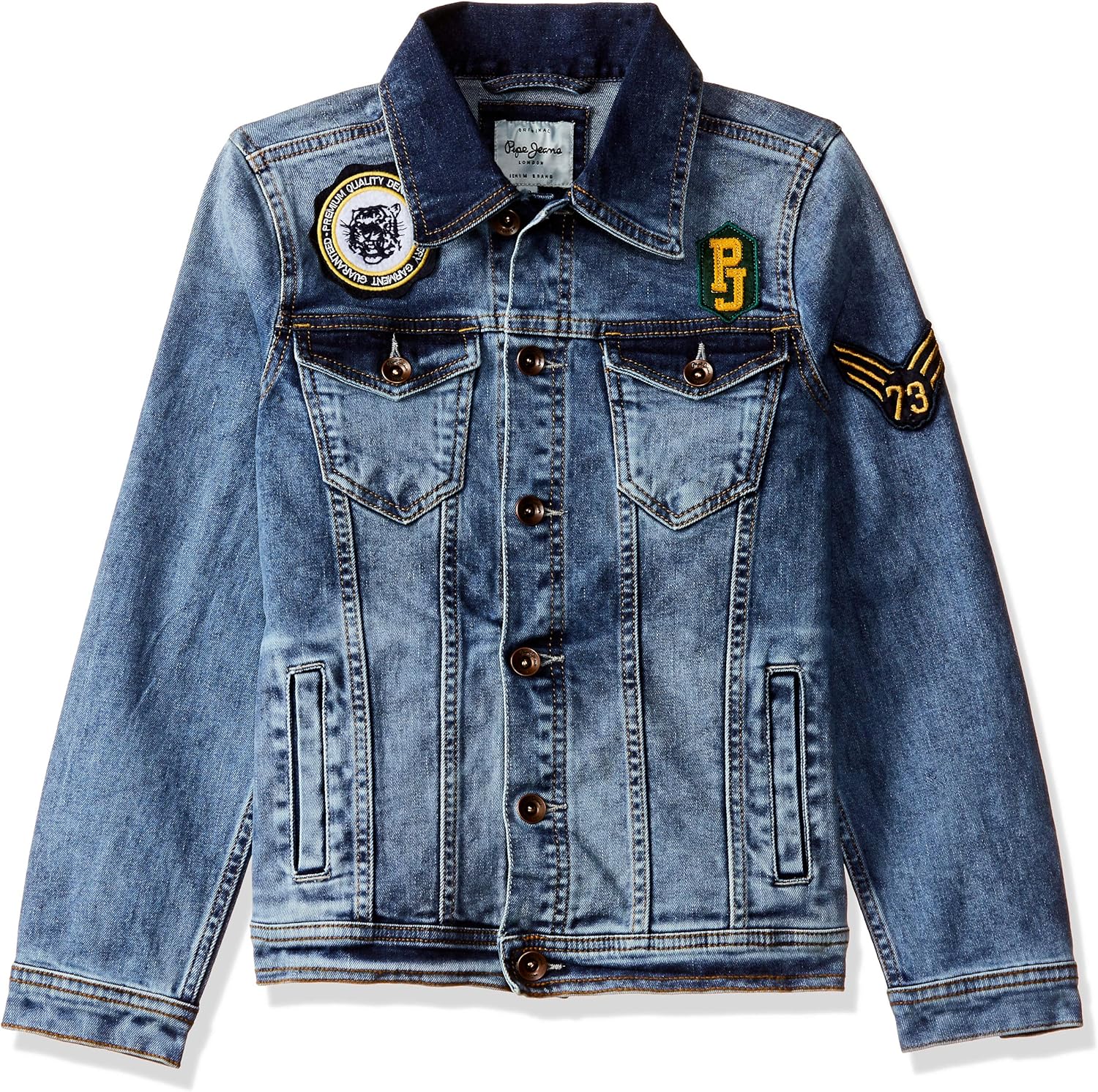 Buy Pepe Jeans Boys' Jacket (PB400833MA1_Blue_8) at Amazon.in