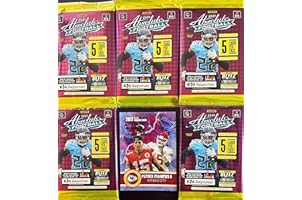 2021 Panini ABSOLUTE Exclusive 5 FACTORY SEALED Football Card Packs - One YELLOW Parallel Per Pack! - Includes Patrick Mahome