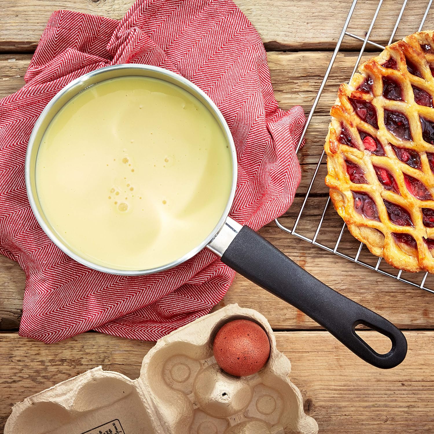 Judge Vista JJ01A Stainless Steel Milk Pan 14cm 900ml Induction Ready, Oven Safe, 25 Year Guarantee - Image 3