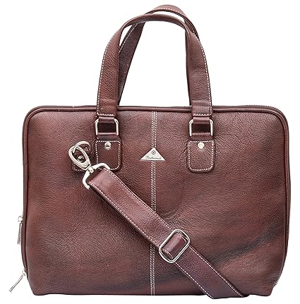 Leatherman Leather Brown Laptop Bag (1011_Brown)