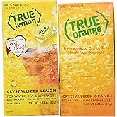 True Lemon and True Orange Dispenser Packets 100ct (2pk Variety) Natural Flavored Water Enhancer, Great Powdered Drink Mix for Paleo Diet, Atkin's Diet, or Other Diets. 100% Natural Drink Mix.