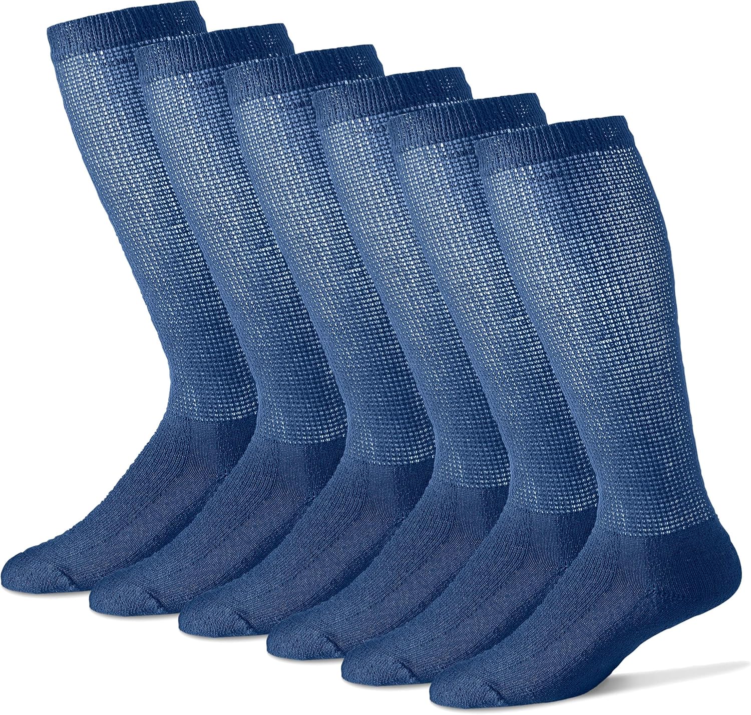 Diabetic Over The Calf Socks for Men 12 Pack Navy Size 1013
