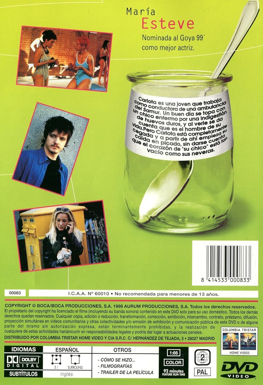 Nada en la Nevera [DVD] [Reino Unido]: Amazon.es: María Esteve ...