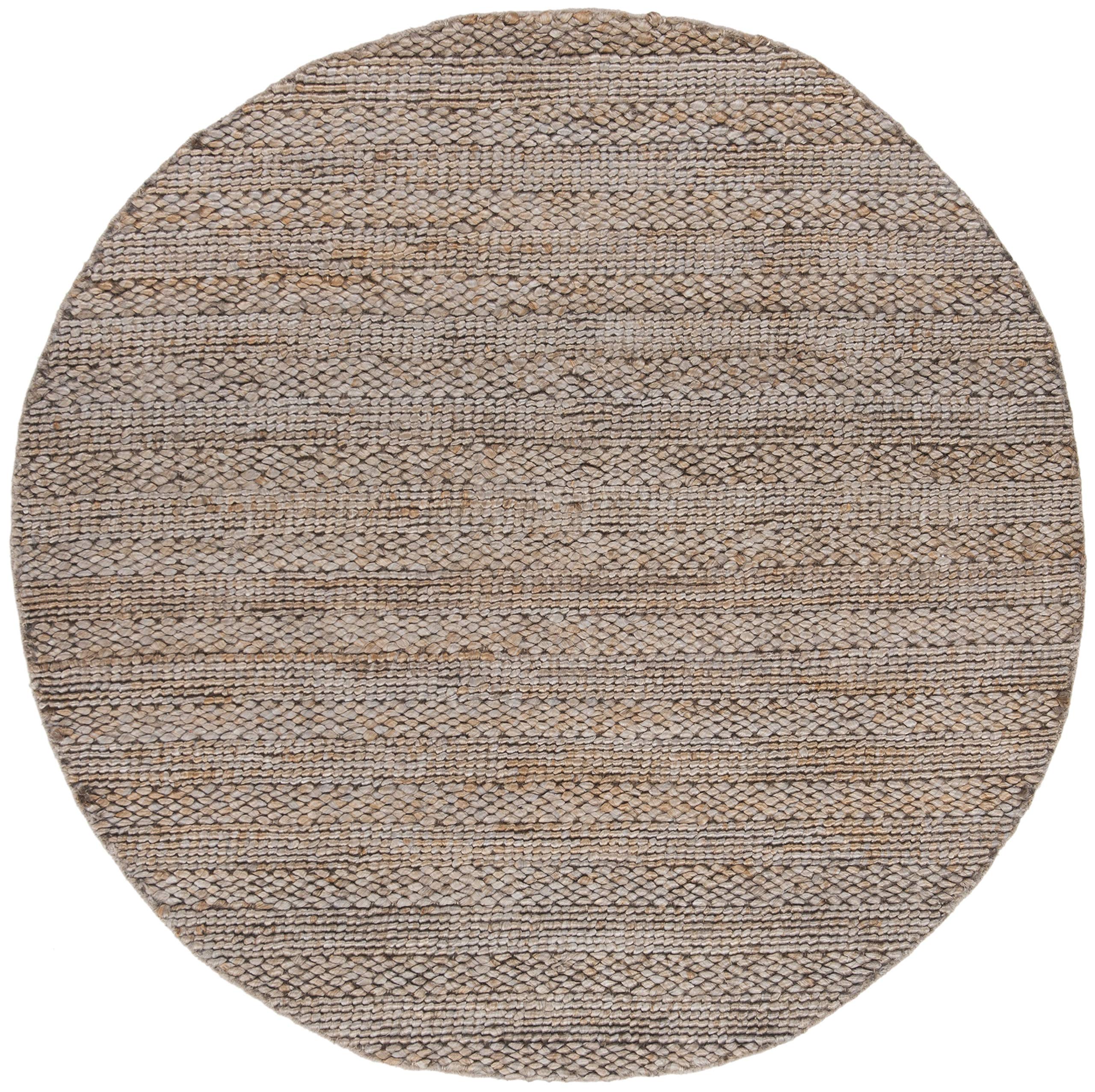 SAFAVIEH Natural Fiber Collection Area Rug – 4′ Round, Beige, Handmade Jute, Braided Woven Design, Ideal for Living Room, Bedroom (NF212B)