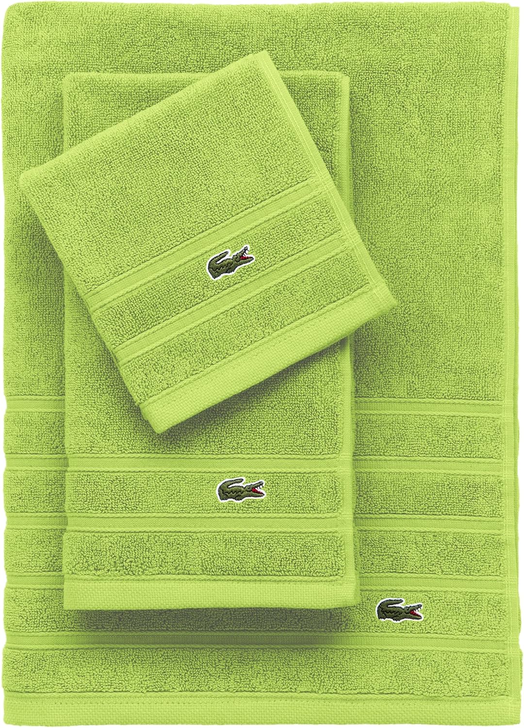 Lacoste Croc Hand Towel, One Size, Green Glow Amazon.ca Home & Kitchen