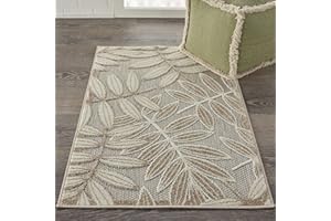 Nourison Aloha 2'8" x 4' Natural Outdoor Indoor/Outdoor Rug