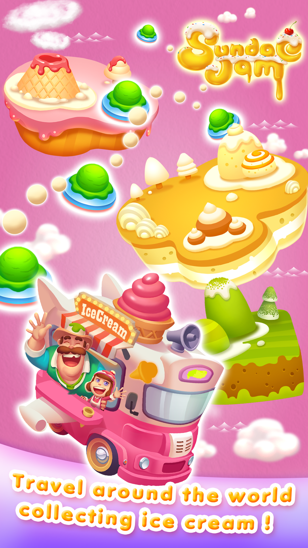 Ice Cream Sundae Jam FREE Match 3 Puzzle & Arcade Game