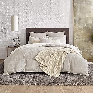Kenneth Cole New York Lawrence Beige King Duvet Cover Set
