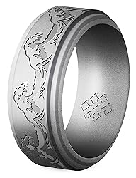 Knot Theory Ocean Waves Silicone Ring for Men