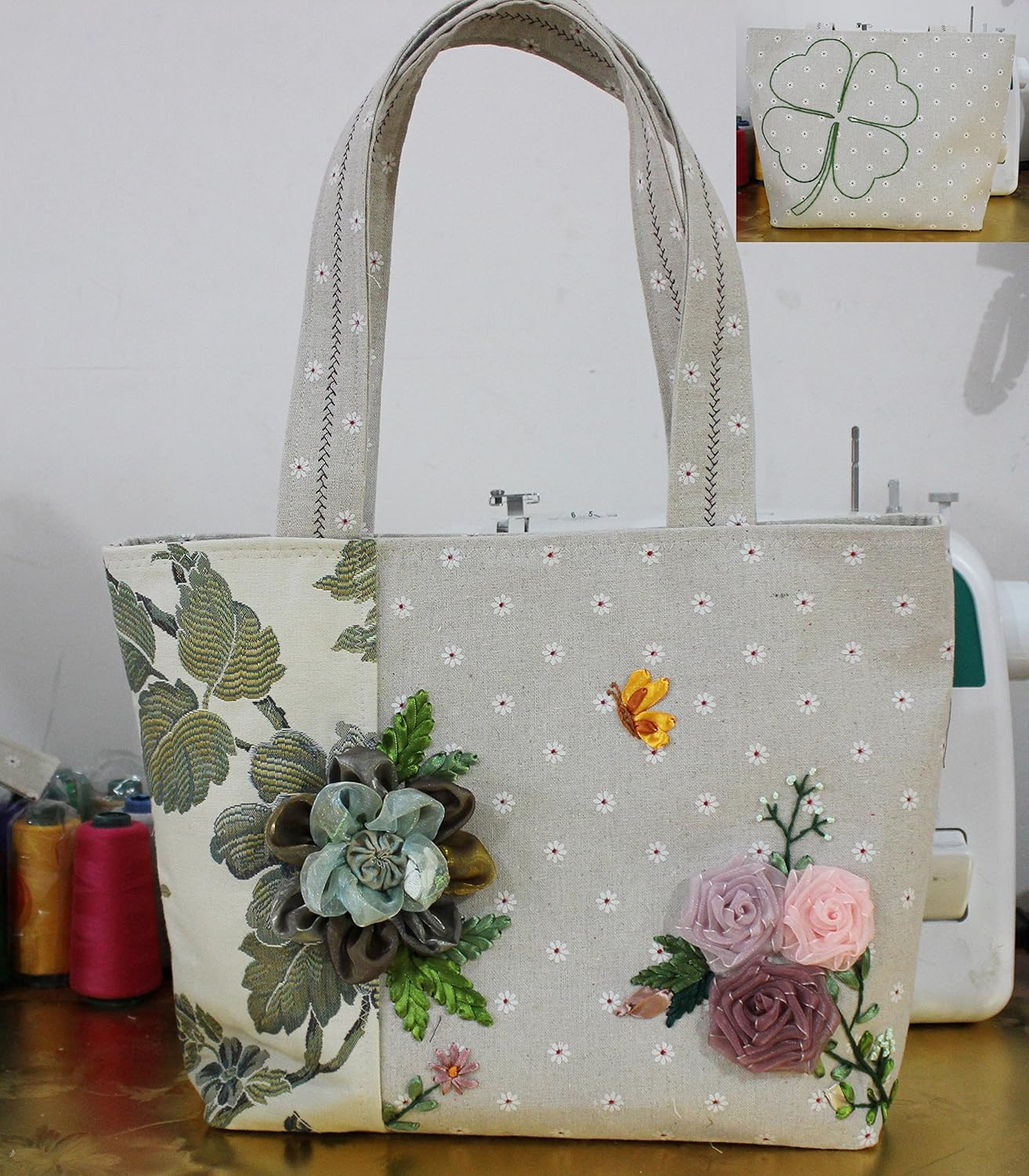 Amazoncom handmade ribbon embroidery handbag should bag 1601 handmade Amazoncom handmade ribbon embroidery handbag should bag 1601 handmade