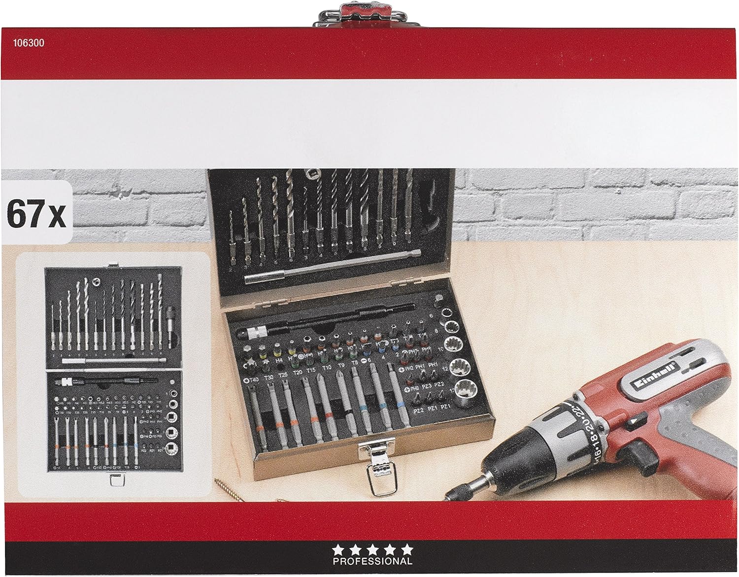 kwb Max-Box 67-Piece Drill and bit Set, consisting of bits, Drills, Long bits, sockets, Masonry & Wood Drills in a Sturdy Metal case - Image 3