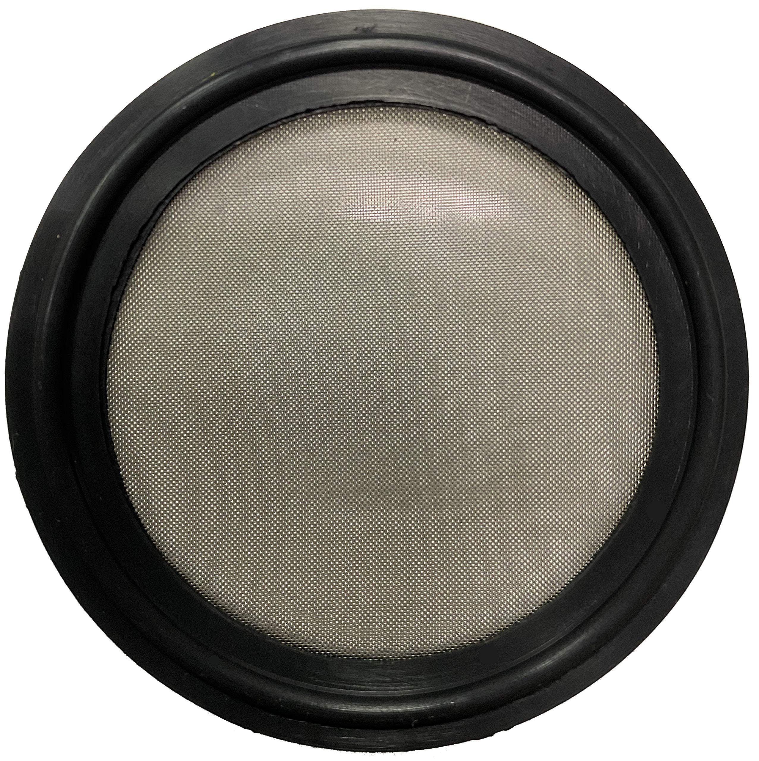 DR.COMPONENT 2" Sanitary Tri-Clamp Gaskets (Pack of 2), Bonded Type Screen (#100 Mesh/ 149 μm) Gaskets, Black Viton