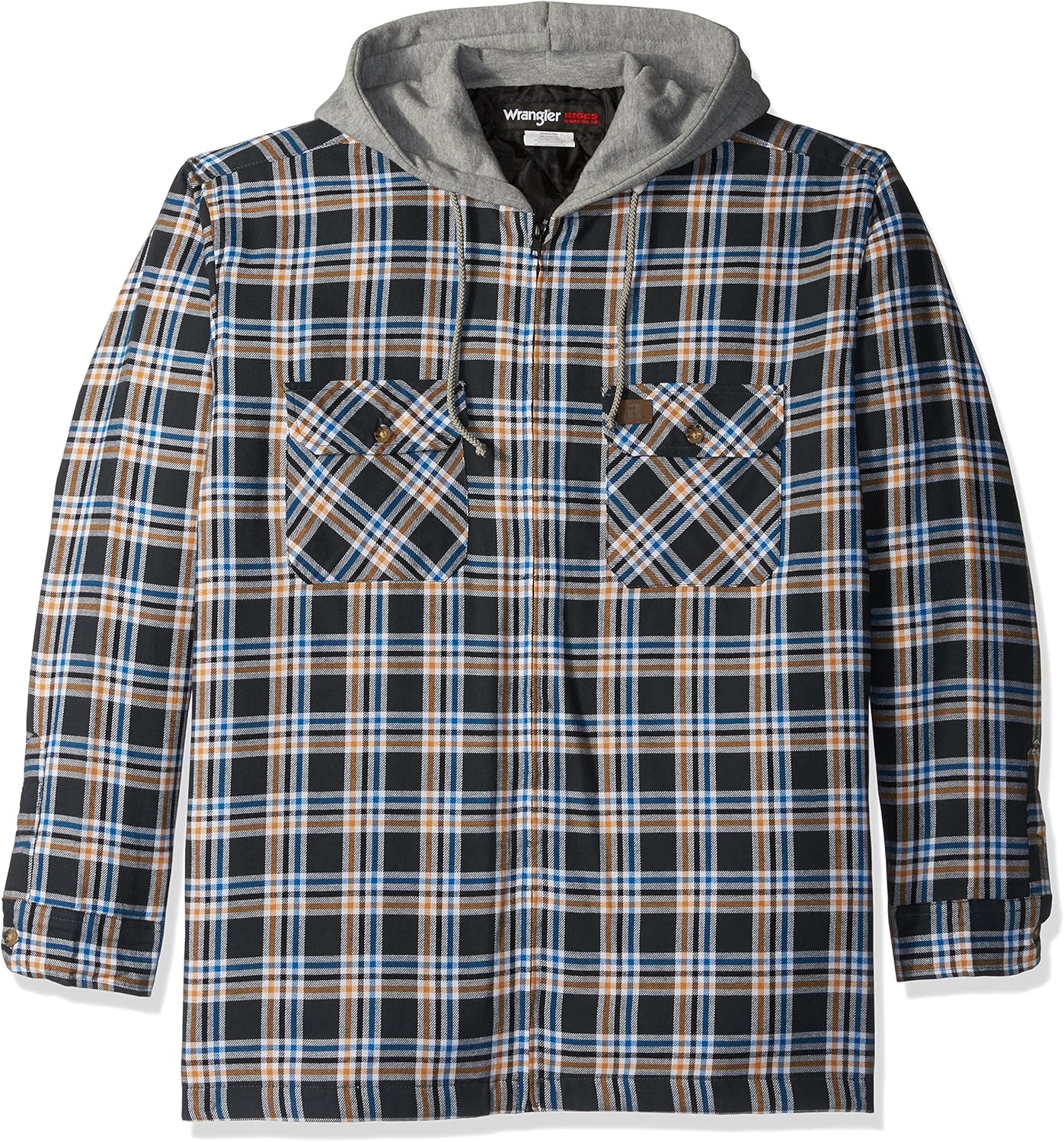 wrangler hooded flannel jacket