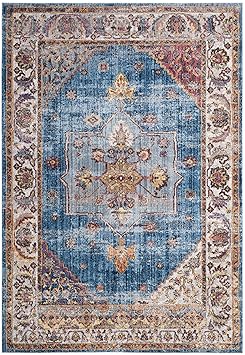 Safavieh Teppich Polyester Blau/Elfenbein 160 x 230 cm