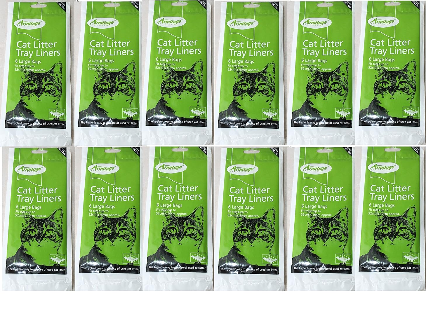Armitage Large Cat Litter Tray Liners (12 Packs of 6) Bulk buy, Pet