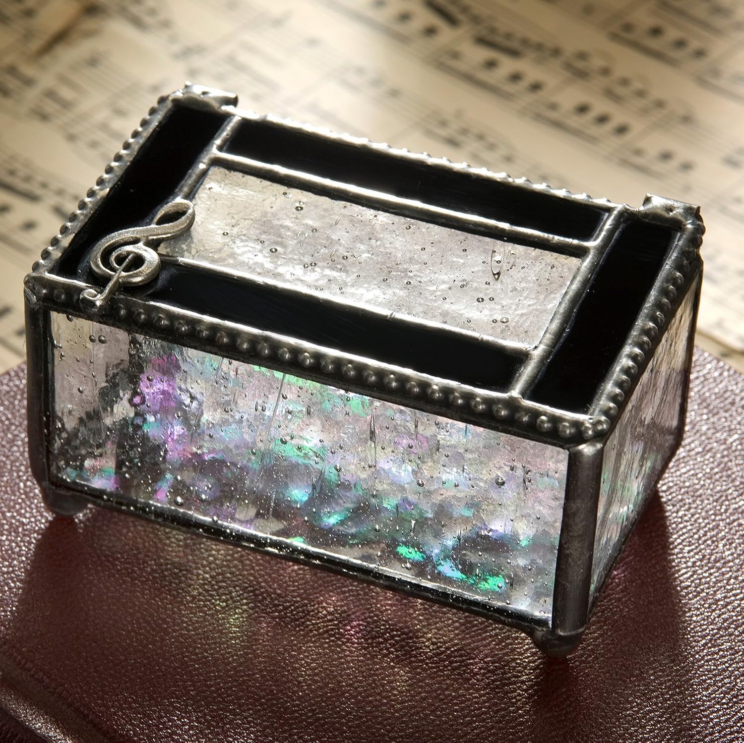 J Devlin Glass Box 3502 Recital Gift for Musician Stained
