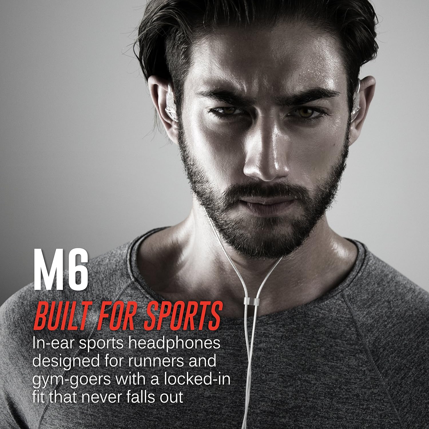 MEE audio M6 Sport Wired Earbuds, Noise Isolating In-Ear Headphones, Sweatproof Earphones for Running/Gym/Workouts - Image 3
