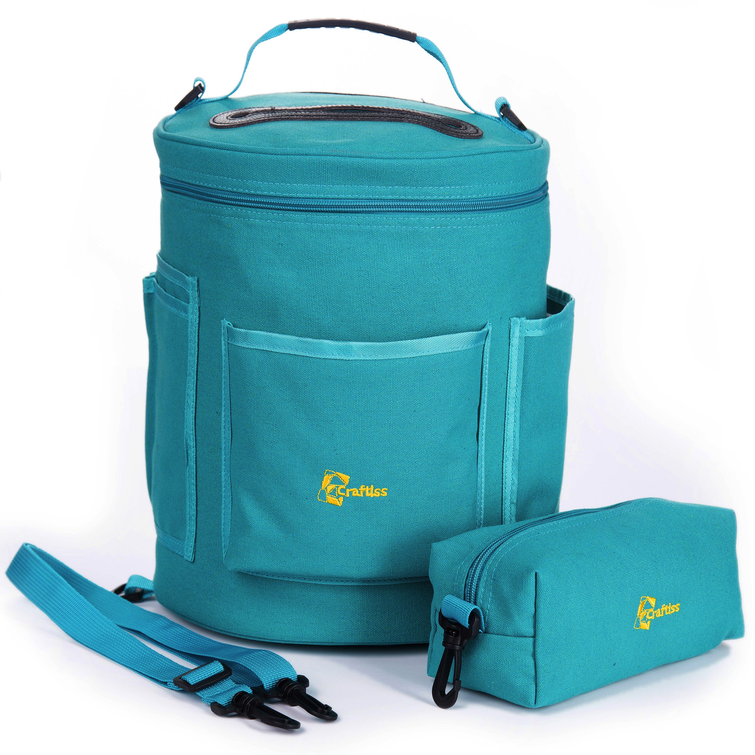 Knitting Bag Yarn Storage Durable Canvas Yarn Bag Yarn Organizer