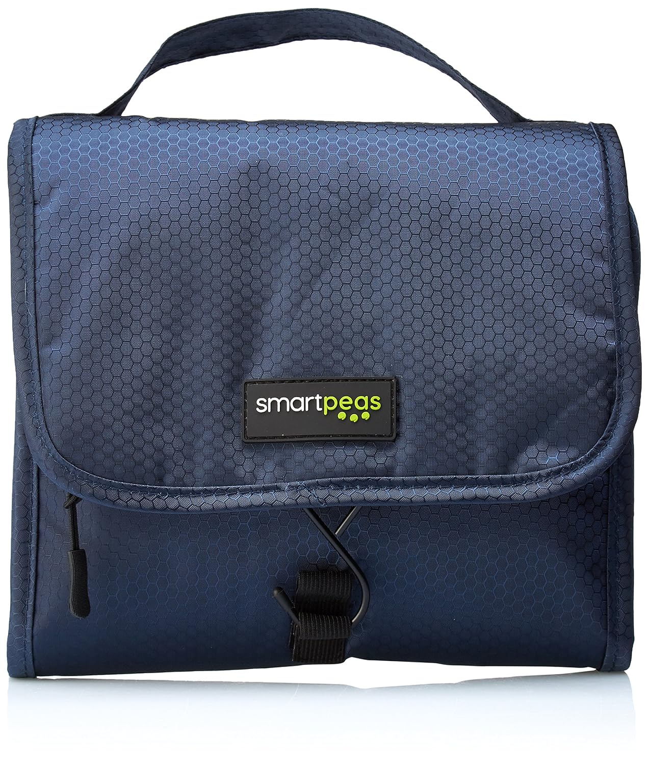 Neceser colgante azul marino con compartimentos resistente y fácil de cerrar perfecto