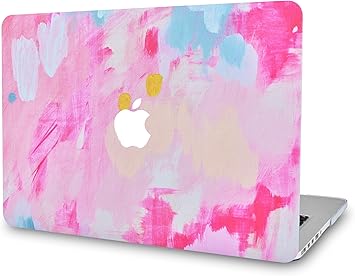 Amazon Com Luvcase Laptop Case Compatible With Old Macbook Pro 13 Retina Display 15 14 13 12 A1502 A1425 Rubberized Plastic Hard Shell Cover Pink Mist 2 Computers Accessories