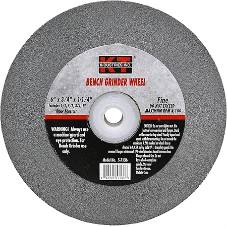 K T Industries 5 7136 Fine 6 X 3 4 Bench Grinder Wheel