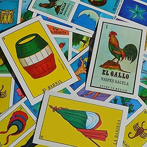 Naipes Gacela Loteria Mexicana Family Set of 20 Boards and Cards