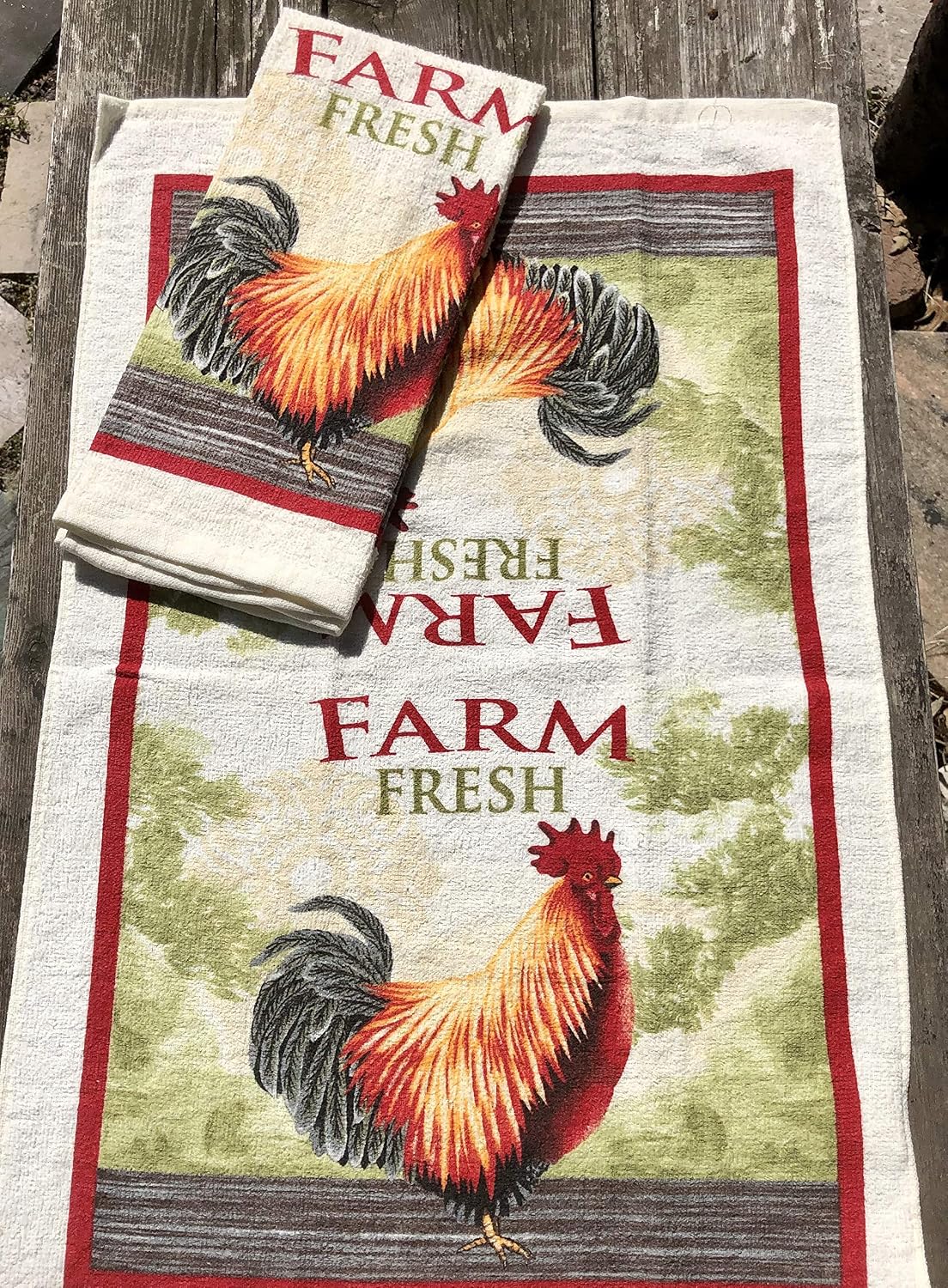 Jb Products Shop Country Style Rooster Kitchen Decor Set An Oven Mitt And Rooster Refrigerator Magnet 2 Pot Holders 2 Dish Towels