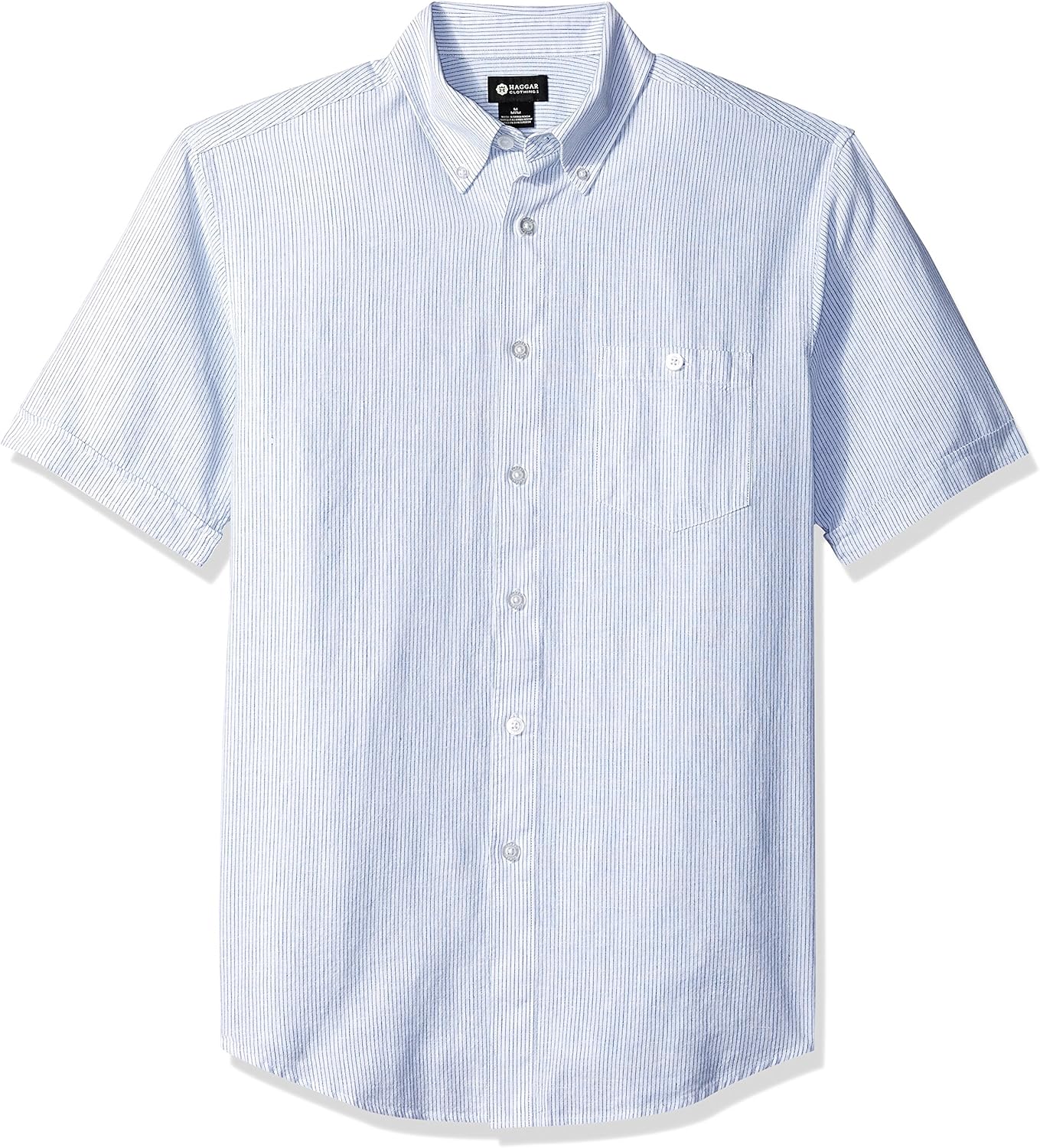 Haggar Mens Short Sleeve Stripe Linen Cotton Amazon.ca Clothing
