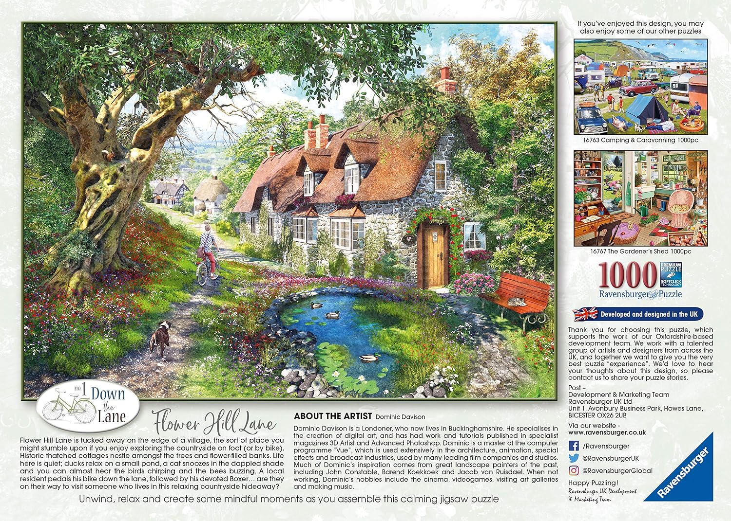 Ravensburger No.1 Flower Hill Lane 1000 Piece Jigsaw Puzzle for Adults & Kids Age 12 Years Up, Multicolored - Image 4