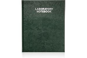 SCIENTIFIC NOTEBOOK COMPANY Scientific Writing Notebook Company, Laboratory Notebook, 96 Pages 3001HC Green Hard Cover Smyth Sewn Binding, 9.5 x 11.5 size