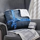 Bedsure Sherpa Fleece Throw Blanket 130x150cm Slate Blue view 6