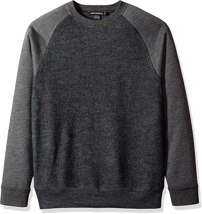 French Connection Men's Boiled Sweat Knit Hybrid Sweater at Amazon Menâs Clothing store