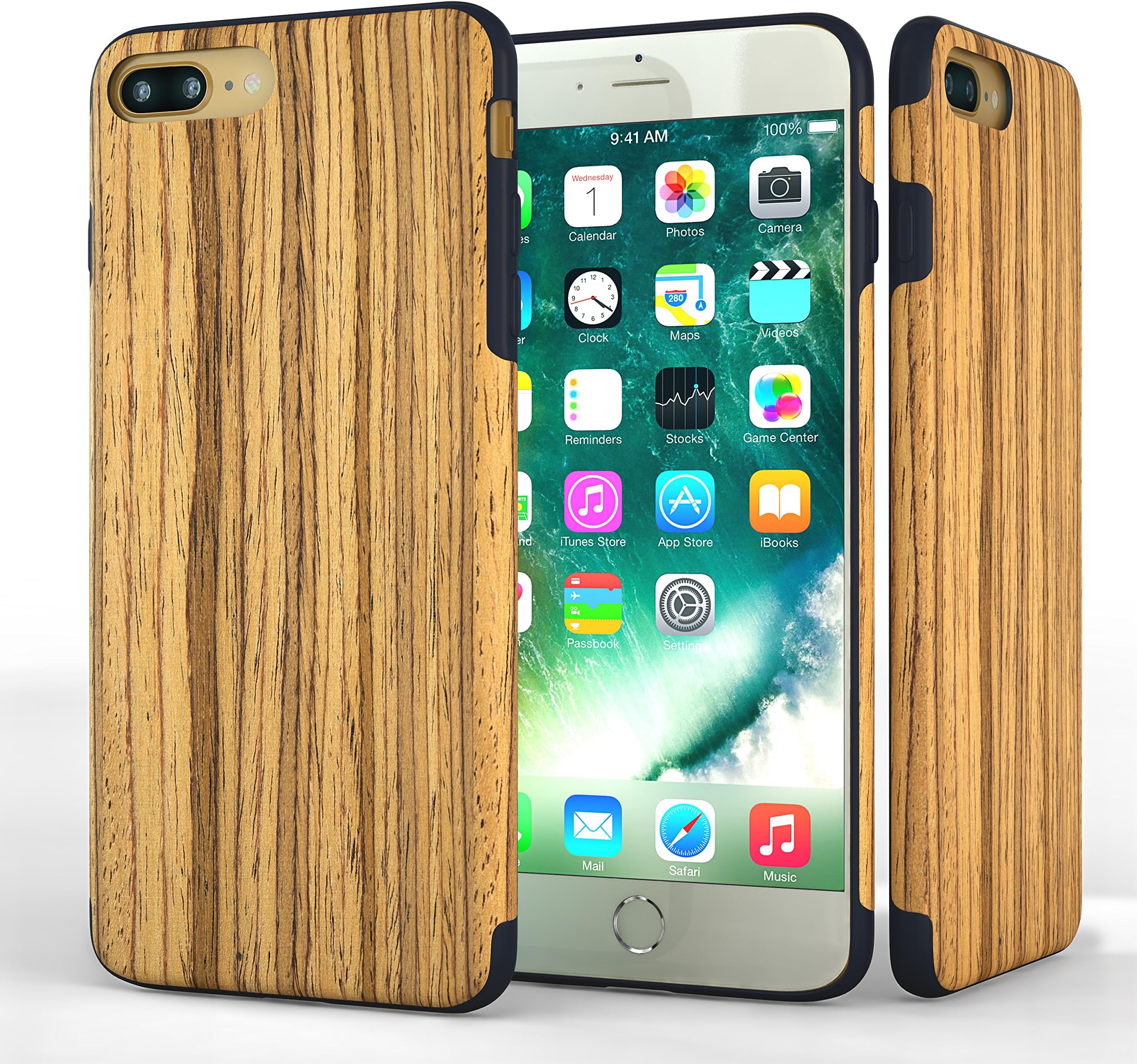 Poplar iPhone7 Plus Waterproof iPhone Case- Minimalist, Slim Fit, Shock- Absorbing Smart Protection Case for Apple iPhone 7- Flexible Slide-Proof, Anti-Drop Silicone iphone 7 Cover