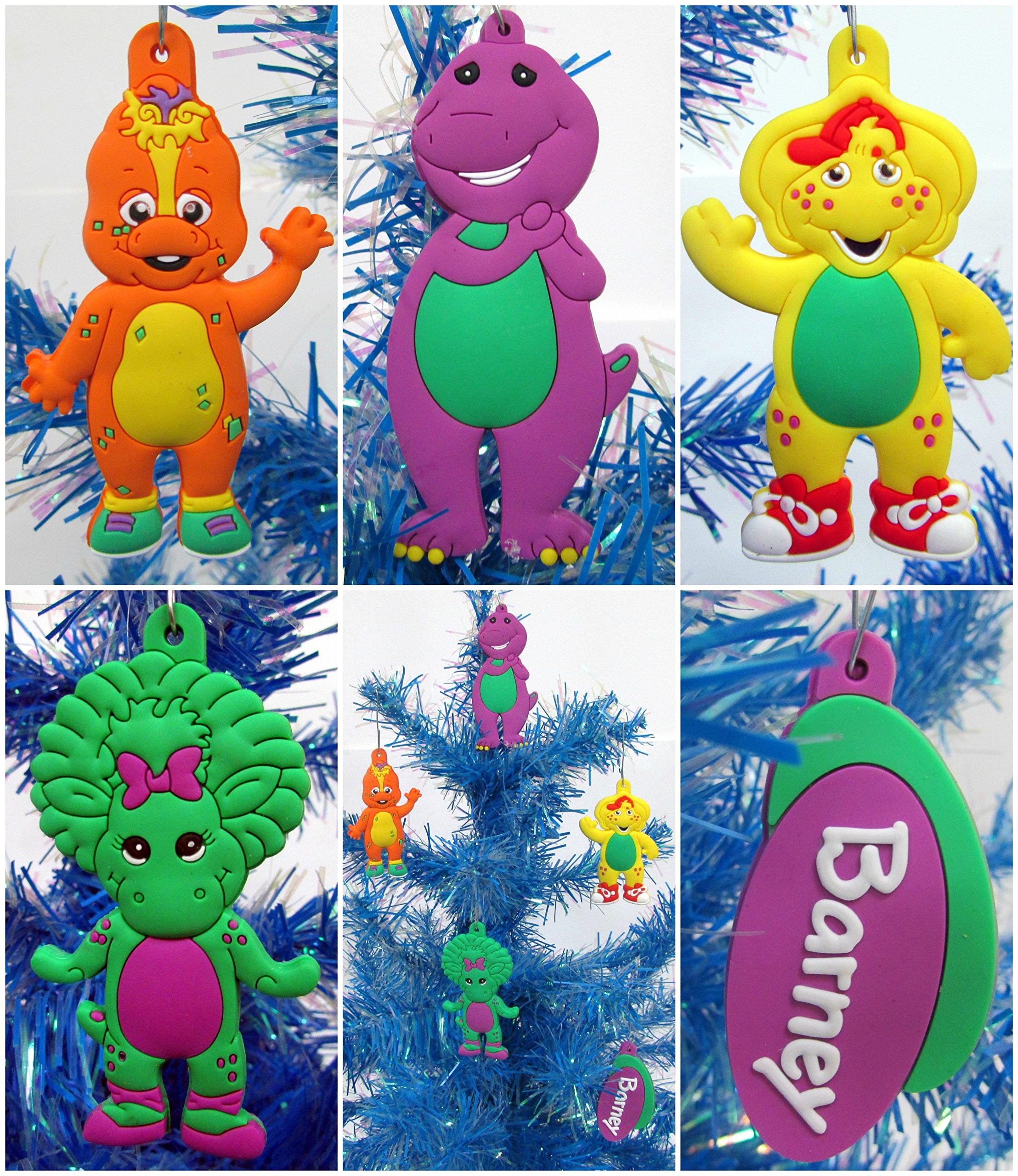 BARNEY Christmas Ornaments Featuring 4 Ornaments, Bj, Baby Bop and Riff
