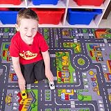 The Rug House Children’s Fun & Colourful Roads Play Mat 80cm x 120cm view 1