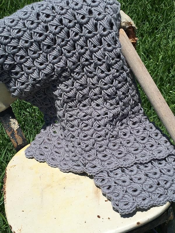 Broomstick Lace Baby Blanket Handmade