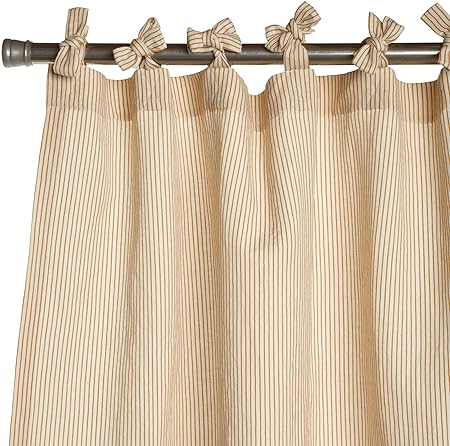 Coyuchi Mini Stripe Cotton Linen Shower Curtain Ivory With