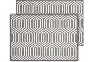 EMERSON ESSENTIALS Emerson Door Mat Indoor Entrance, 2 Pack, Indoor Doormat, Front Door Mat Indoor Entrance Rugs | Absorbent Door Mat Indoor, Entryway Rug, Dog Door Mat, Inside Doormat for Dogs Muddy Paws 48” x 32”