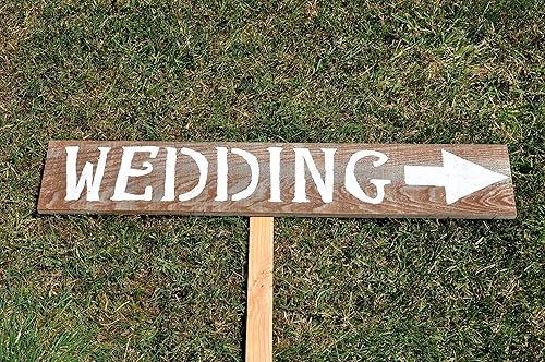 Amazon Com Directional Wedding Signs Country Style Barn Wood