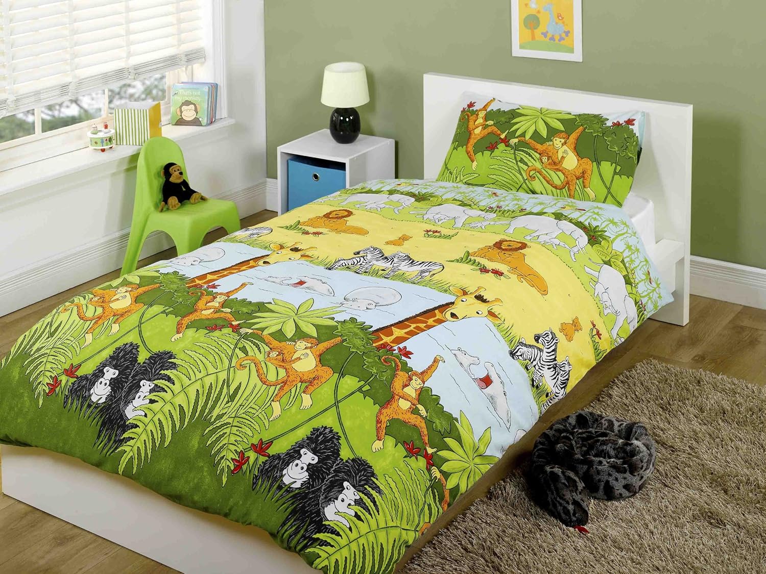 Childrens Cheeky Monkey Duvet Set, Multi, Double Amazon.co.uk Kitchen
