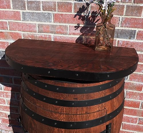 Amazon Com Handsome French Oak Half Wine Barrel Bar Or Liquor