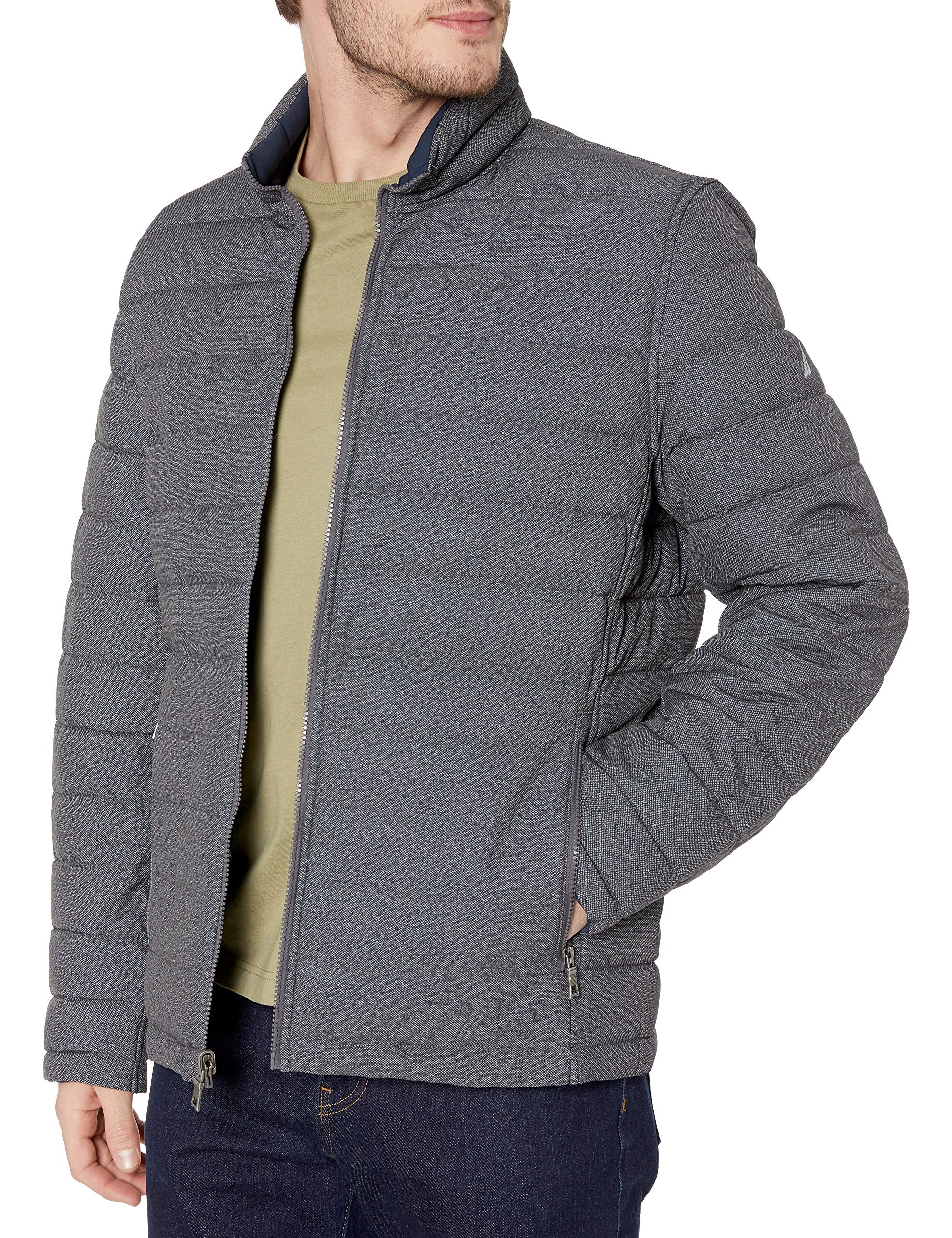 Nautica Men's Poly Stretch Reversible Midweight Jacket Nautical Fashions