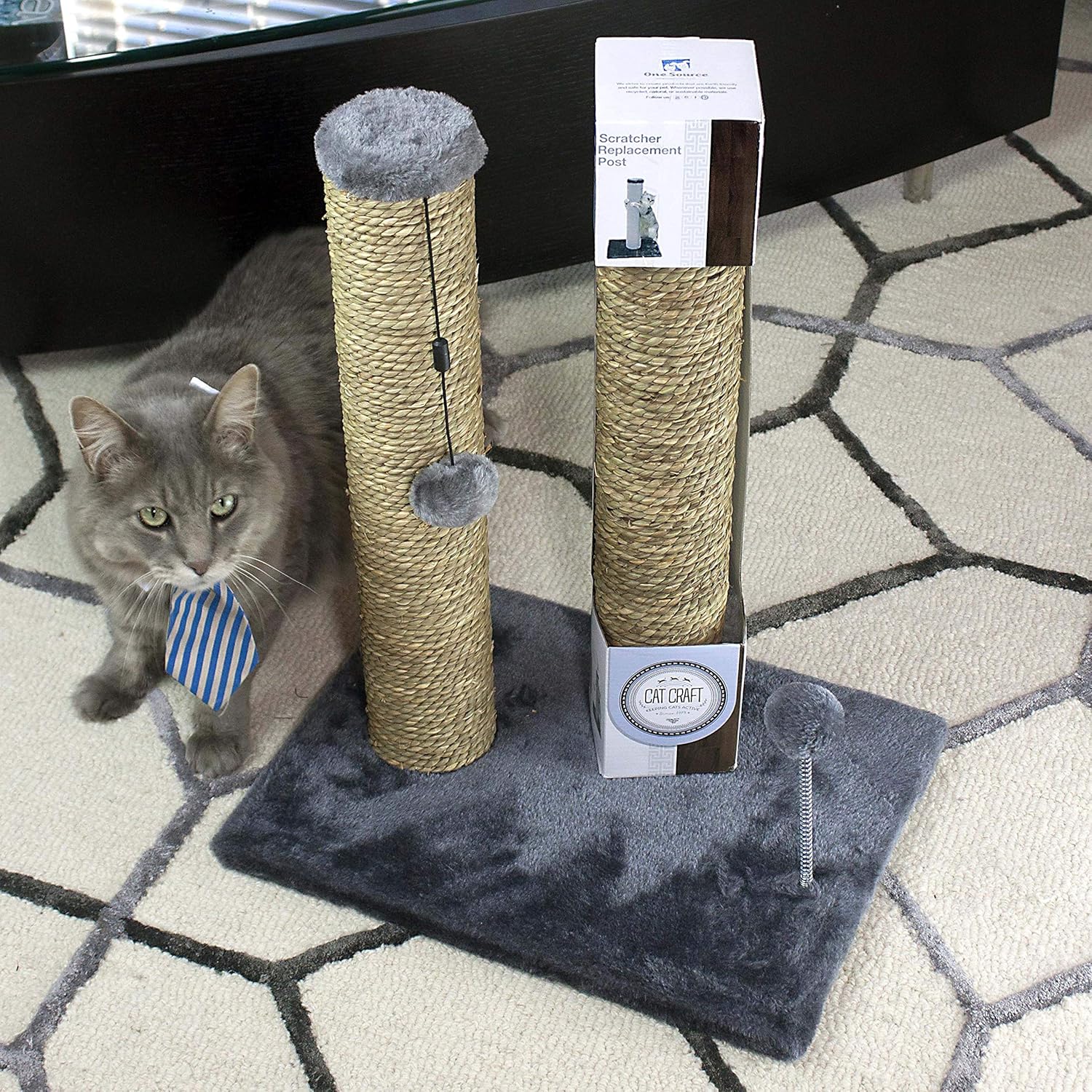 cat craft seagrass scratching post