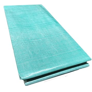 Aquagart Abdeckplane Gewebeplane 4x6m wasserdicht 220g I 24qm Gewebe-Plane mit Ösen grün- weiß I Gartenplane Bootsplane