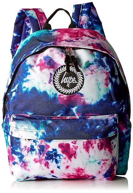 Hype Tie Dye Unisex Adults Backpack Multicolour Blue White
