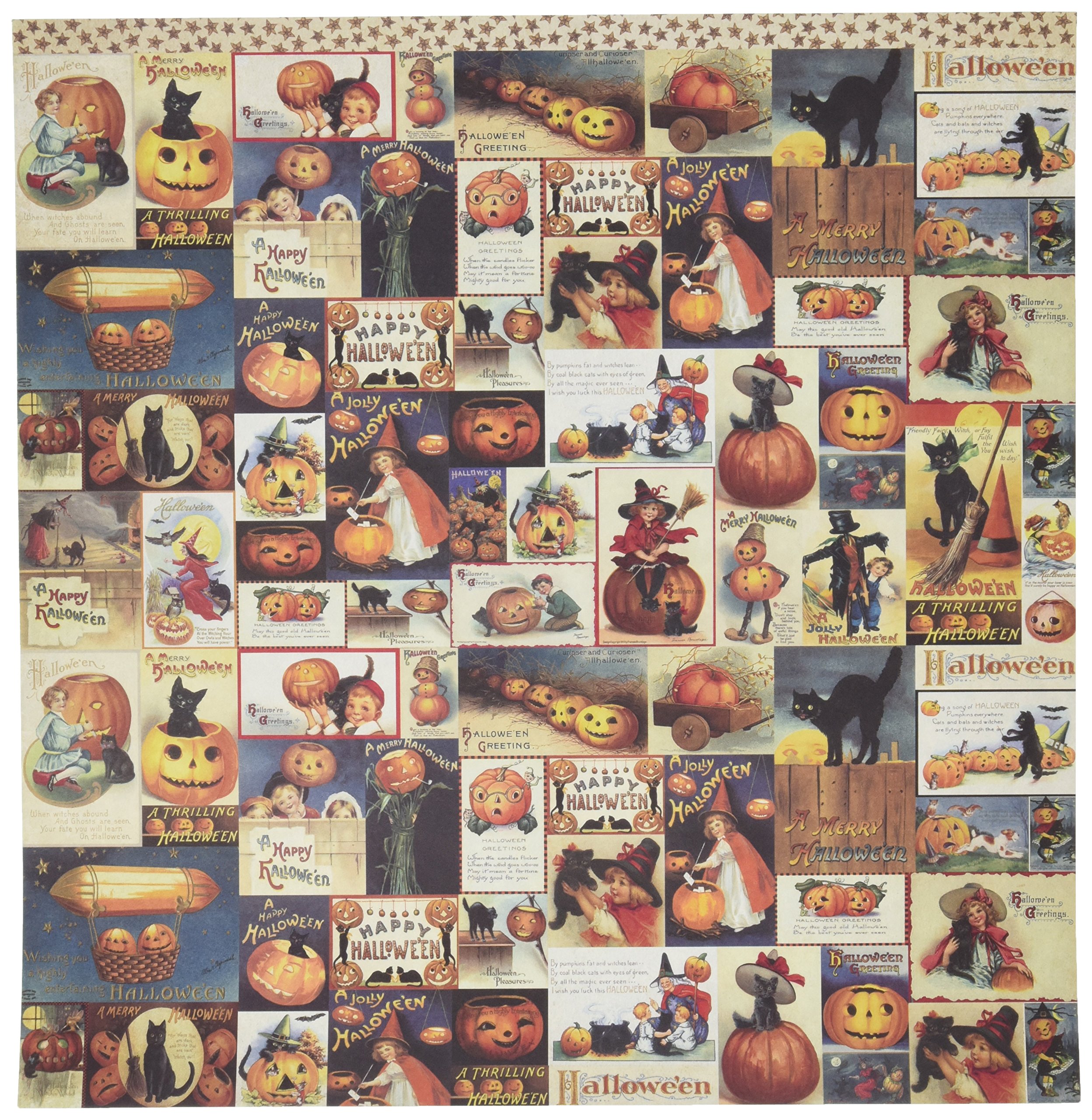 Reminisce Halloween 12 by 12-Inch Double Sided Scrapbook Paper, Fright Night